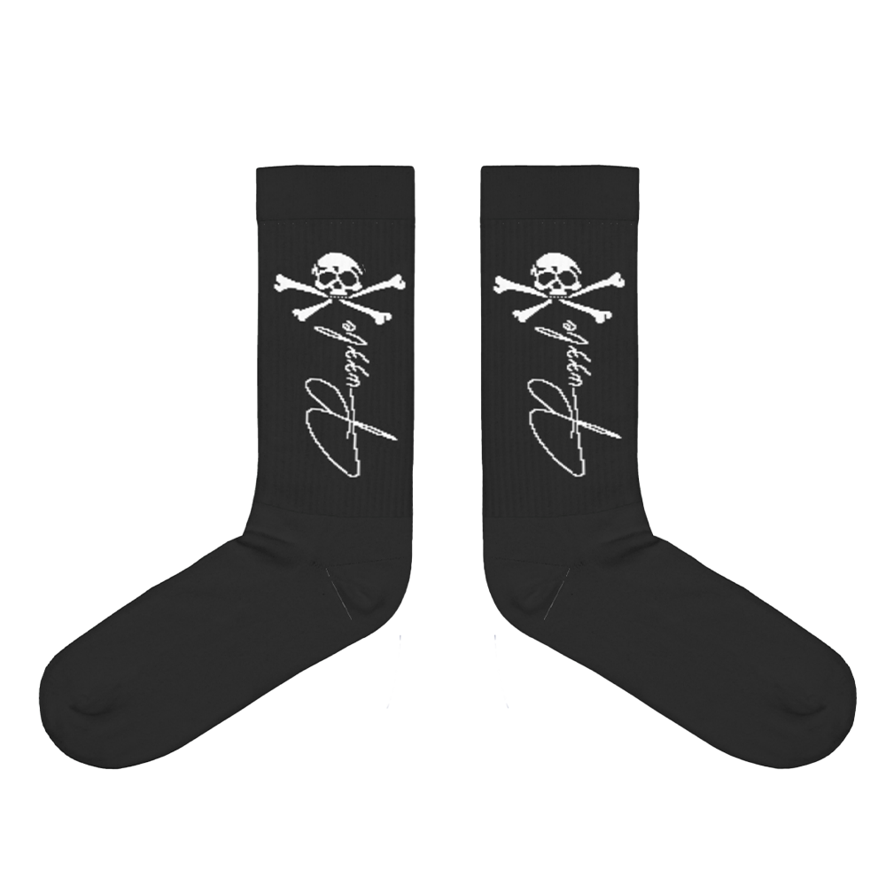 Black Skull Socks